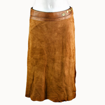 Doenya Midi Rok 'Elegance' cognac, boho, Ibiza stijl - Doendoe Webshop