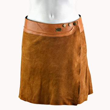 Doenya Mini Rok 'Elegance' cognac, boho, Ibiza stijl - Doendoe Webshop