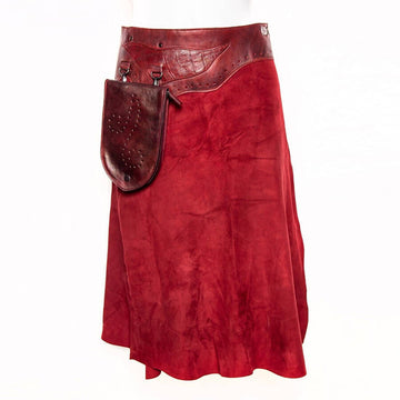 Doenya Midi Rok ‘Inlay’ Plus rood, boho, Ibiza stijl - Doendoe Webshop