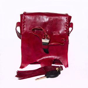 Doenya Leren tas ‘Qabli’ , boho, Ibiza stijl - Doendoe Webshop