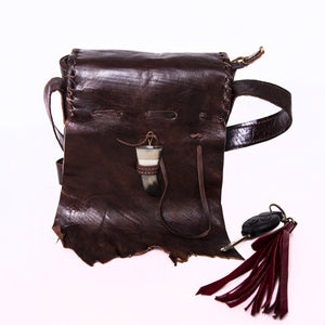 Doenya Leren tas ‘Qabli’ , boho, Ibiza stijl - Doendoe Webshop