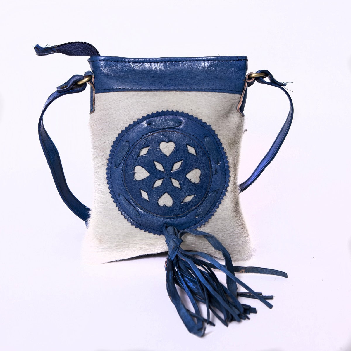Doenya Tasje ‘Farin’ blauw, boho, Ibiza stijl - Doendoe Webshop