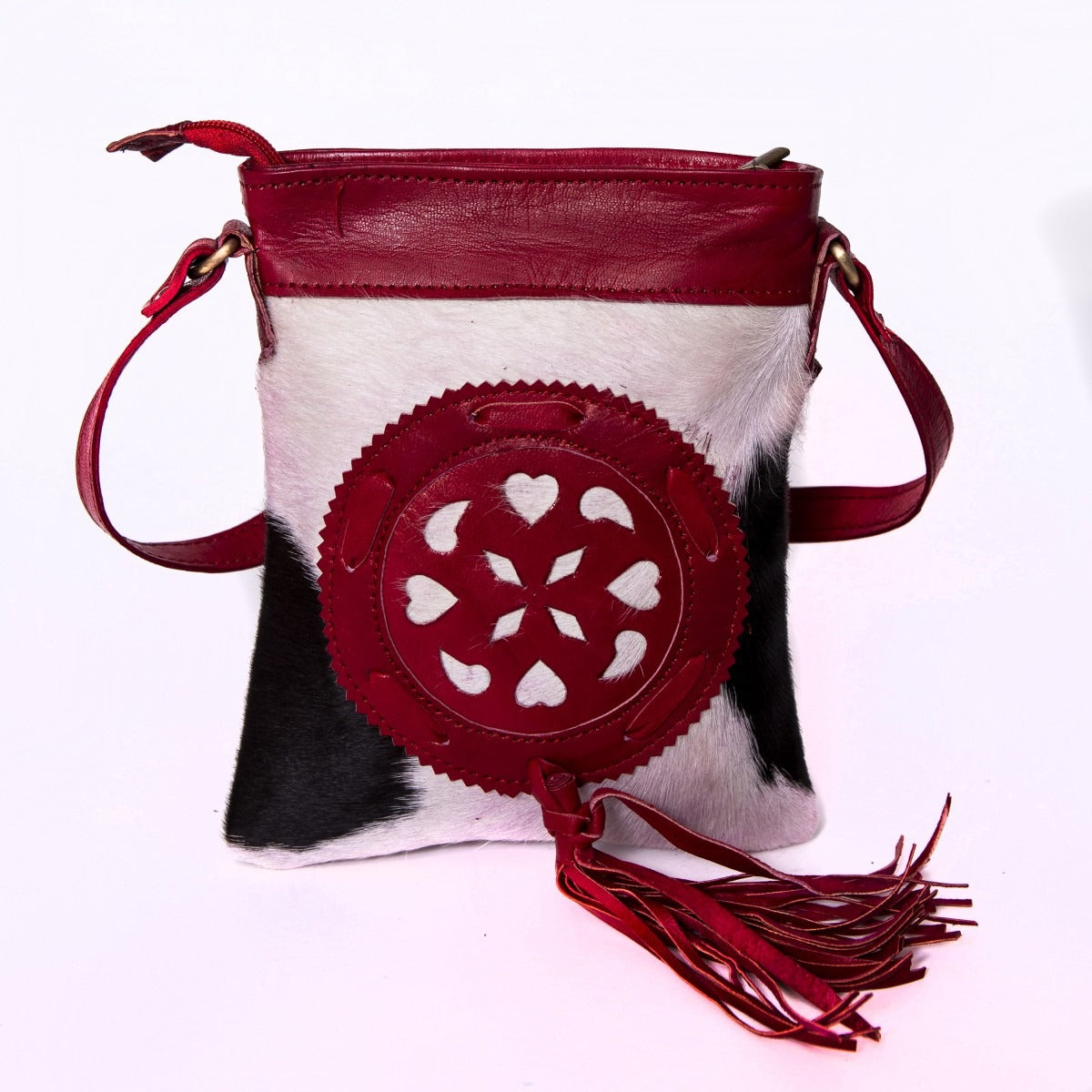 Doenya Tasje ‘Farin’ rood, boho, Ibiza stijl - Doendoe Webshop