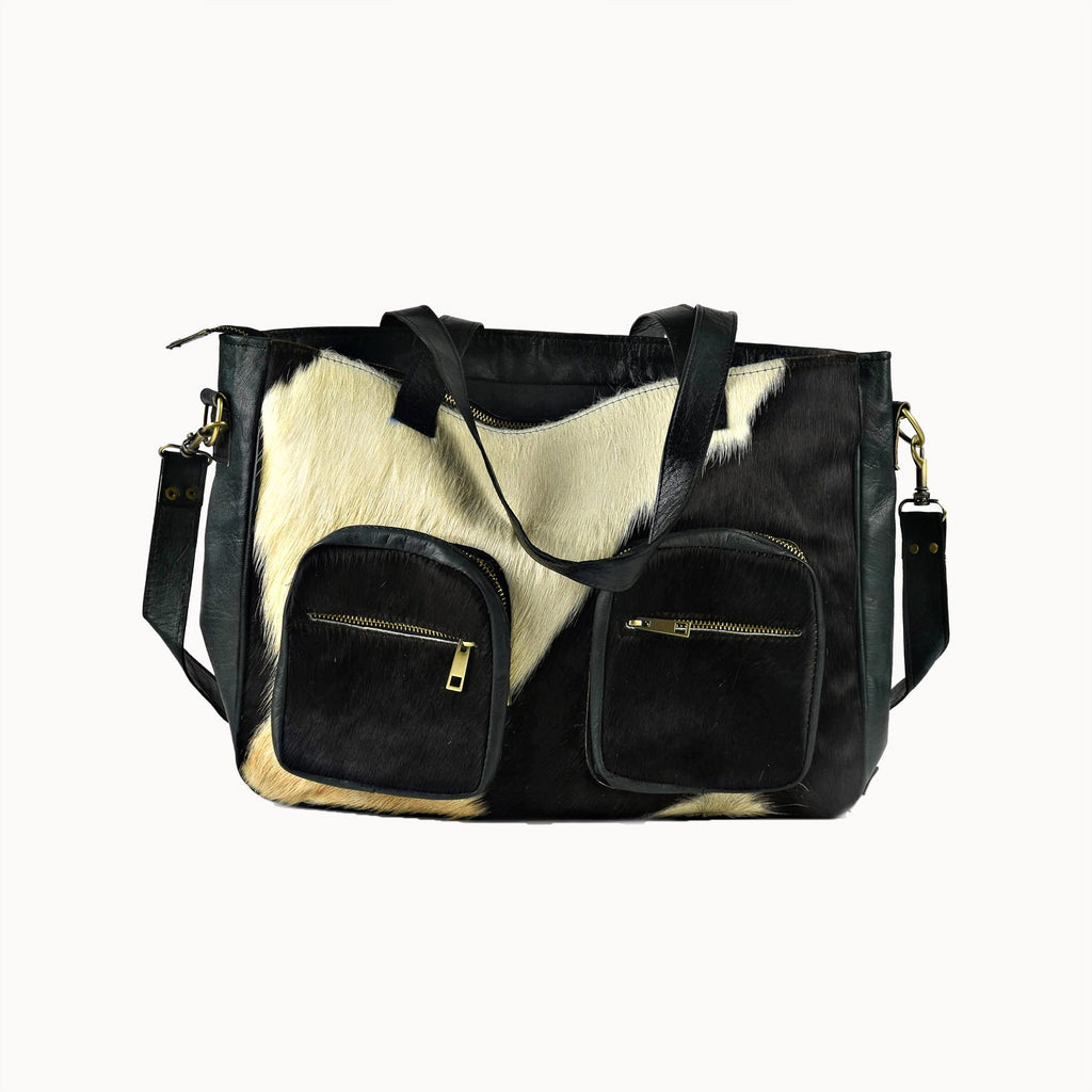 Doenya Leren Tas ‘Bisou’ zwart, boho, Ibiza stijl - Doendoe Webshop