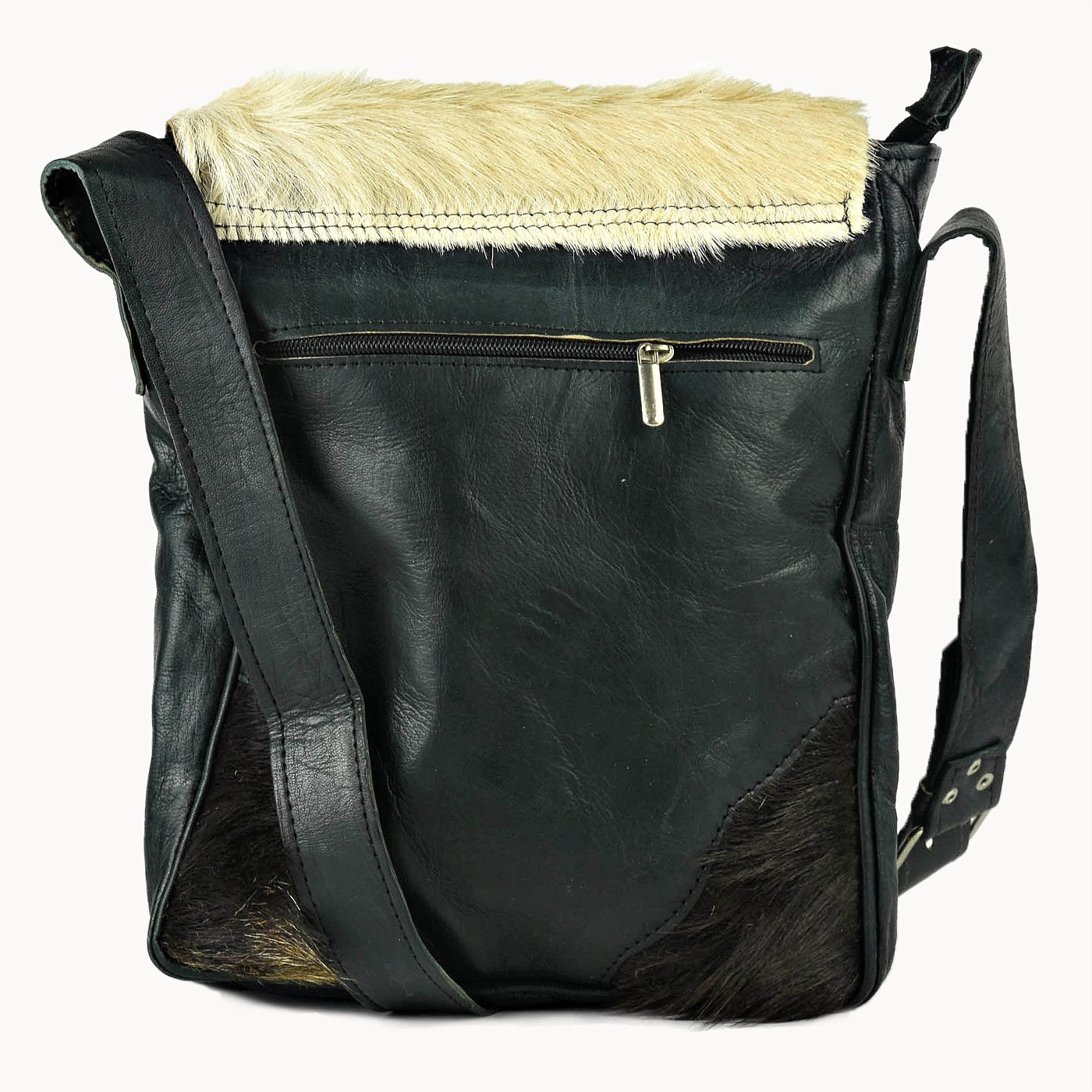 Doenya Leren Tas ‘Diagonale’ , boho, Ibiza stijl - Doendoe Webshop