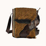 Doenya Leren Tas ‘Diagonale’ bruin, boho, Ibiza stijl - Doendoe Webshop