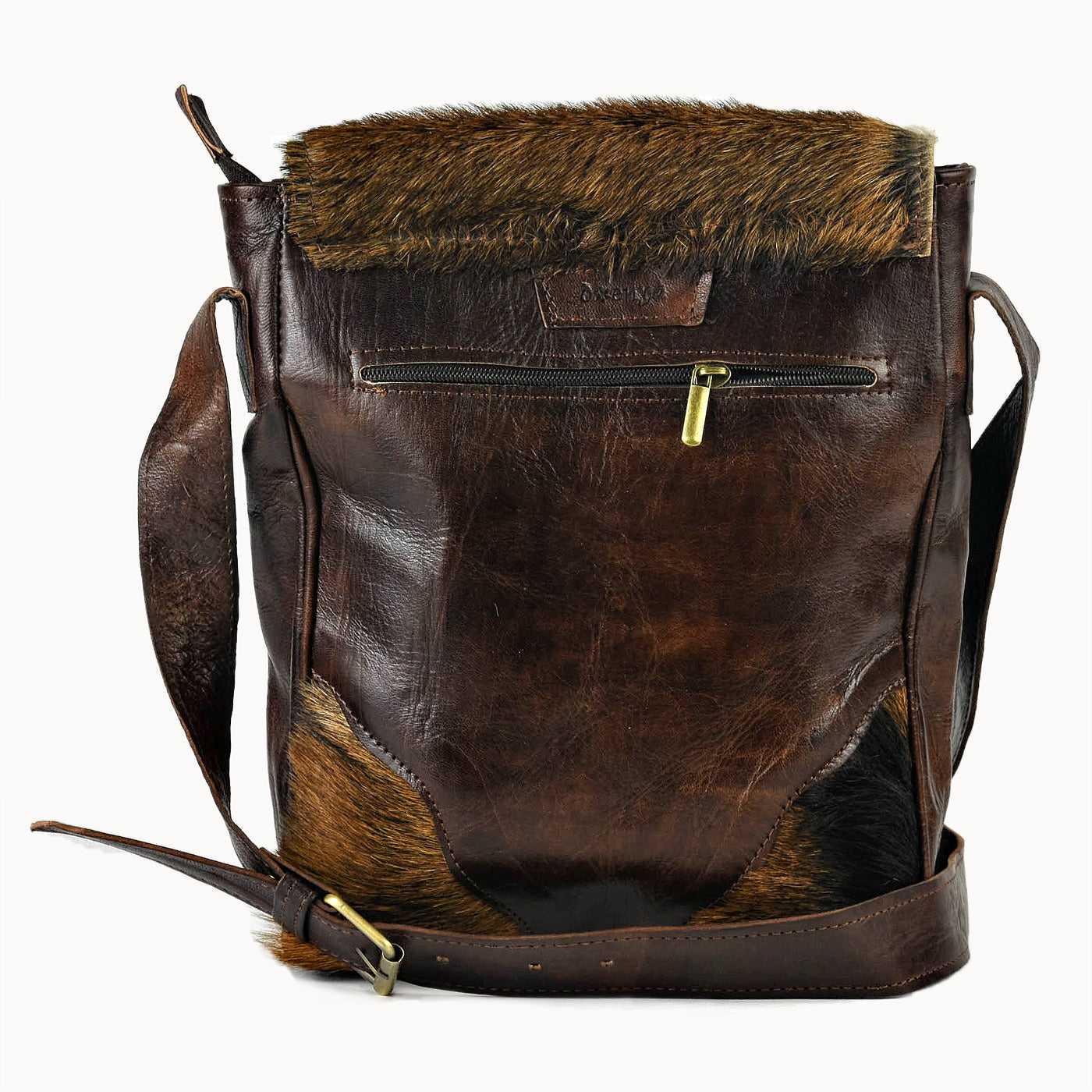 Doenya Leren Tas ‘Diagonale’ , boho, Ibiza stijl - Doendoe Webshop