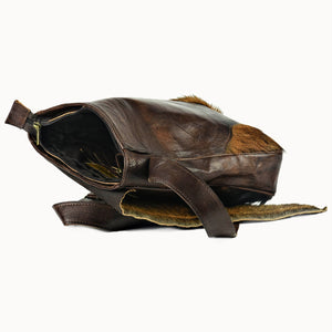 Doenya Leren Tas ‘Diagonale’ , boho, Ibiza stijl - Doendoe Webshop