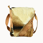 Doenya Leren Tas ‘Diagonale’ naturel, boho, Ibiza stijl - Doendoe Webshop