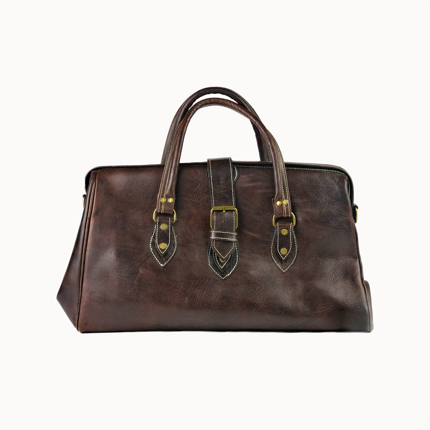 Doenya Leren Tas 'Docteur' bruin, boho, Ibiza stijl - Doendoe Webshop
