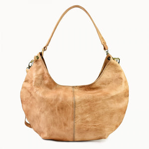 Doenya Leren Tas ‘Franc’ naturel, boho, Ibiza stijl - Doendoe Webshop