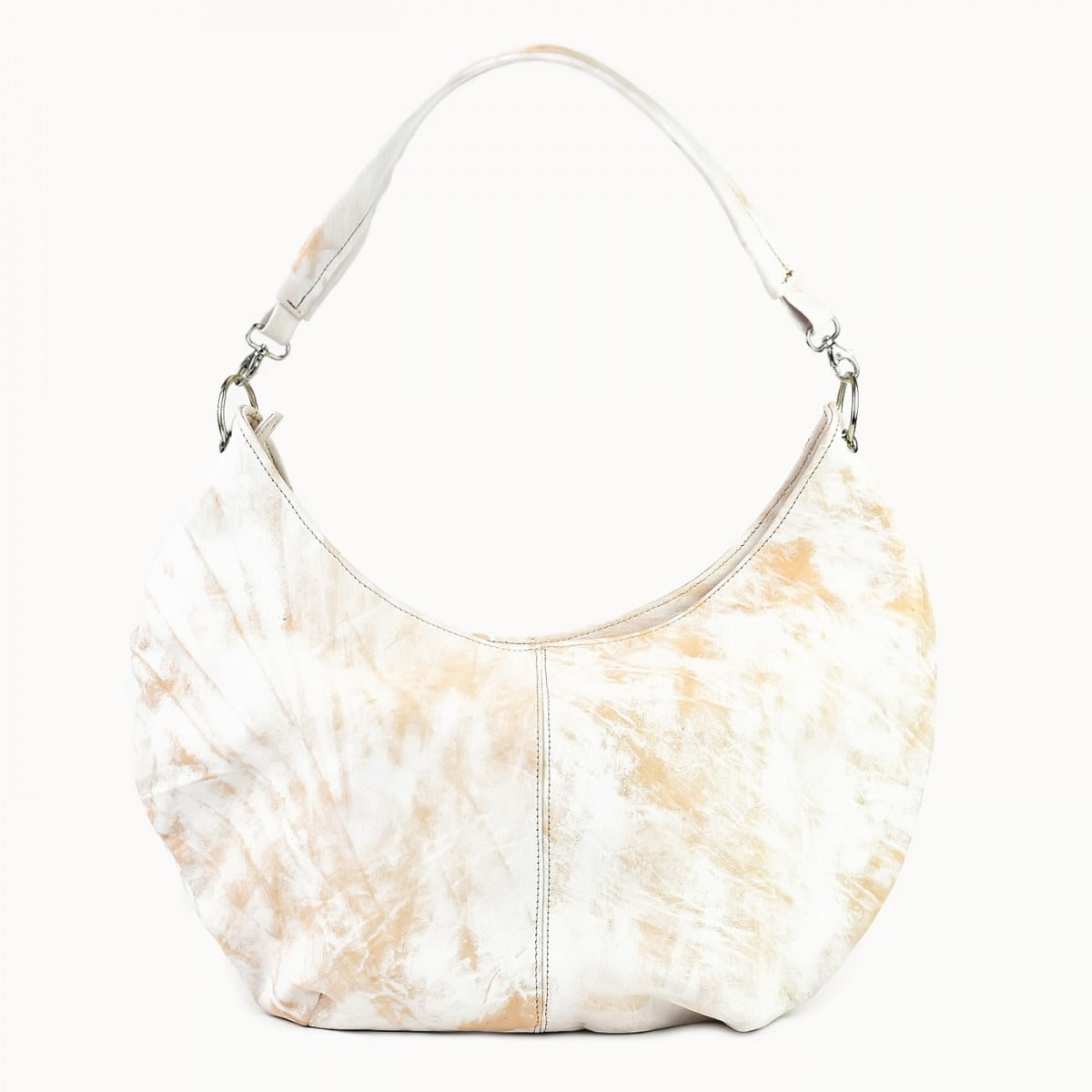 Doenya Leren Tas ‘Franc’ wit, boho, Ibiza stijl - Doendoe Webshop