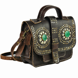 Doenya Leren Tas ‘Malika’ , boho, Ibiza stijl - Doendoe Webshop
