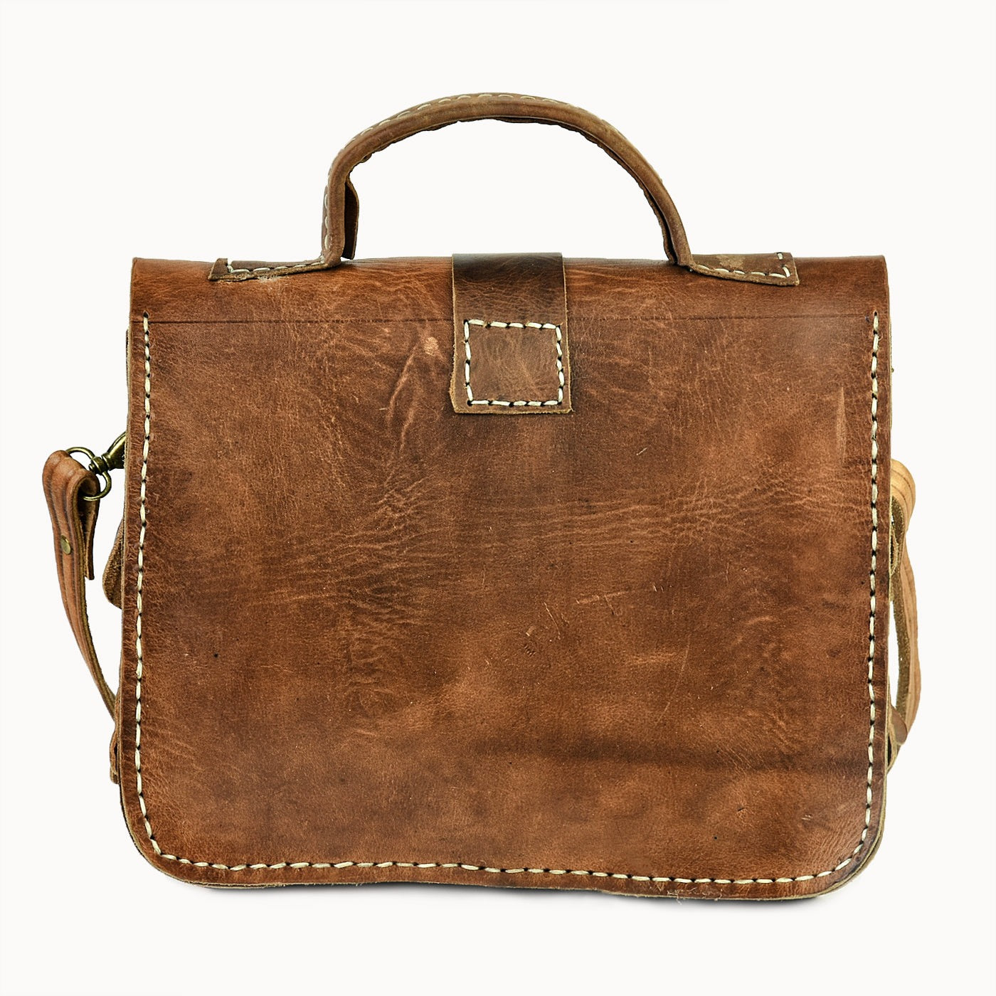 Doenya Leren Tas ‘Malika’ , boho, Ibiza stijl - Doendoe Webshop