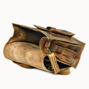 Doenya Leren Tas ‘Malika’ , boho, Ibiza stijl - Doendoe Webshop