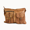 Doenya Leren Tas 'Manon' naturel, boho, Ibiza stijl - Doendoe Webshop