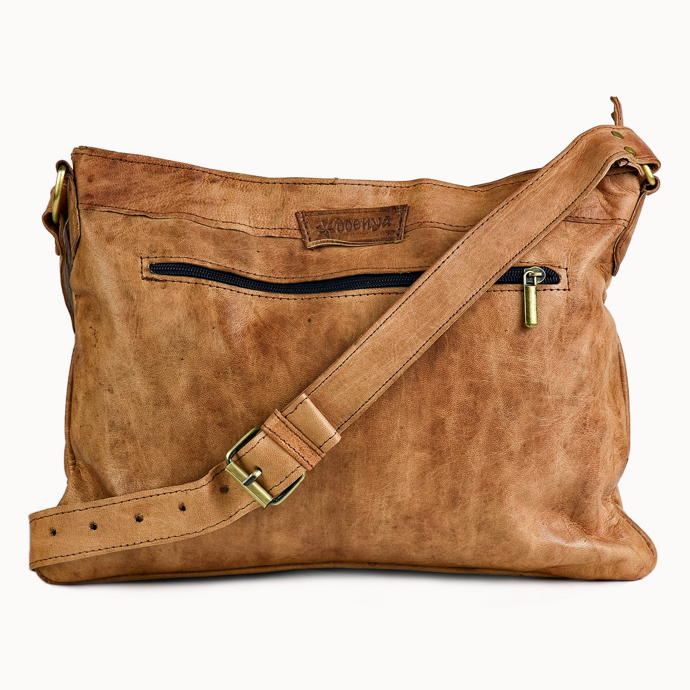 Doenya Leren Tas 'Manon' , boho, Ibiza stijl - Doendoe Webshop