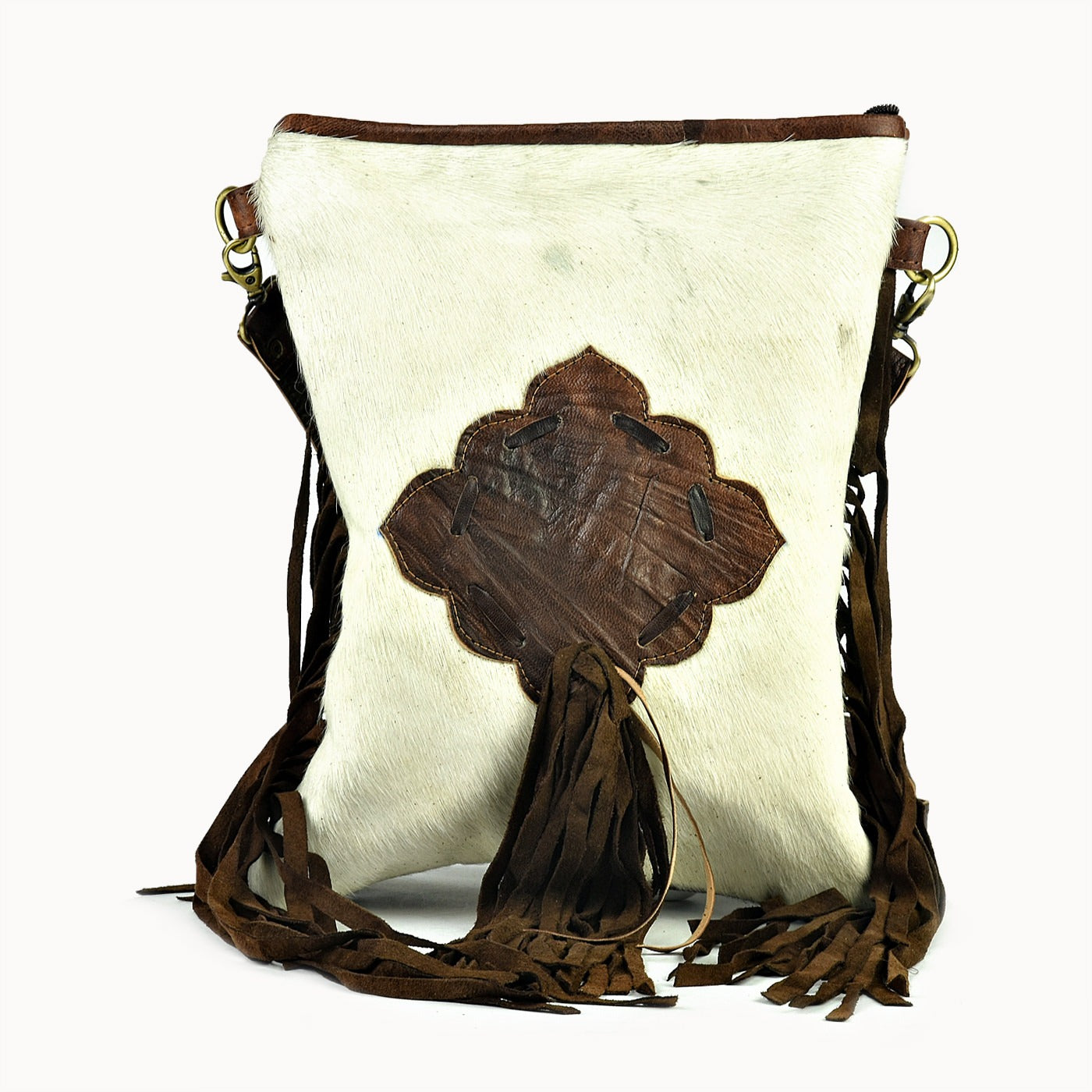 Doenya Leren Tas ‘Pam’ bruin, boho, Ibiza stijl - Doendoe Webshop