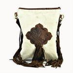 Doenya Leren Tas ‘Pam’ bruin, boho, Ibiza stijl - Doendoe Webshop