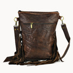Doenya Leren Tas ‘Pam’ , boho, Ibiza stijl - Doendoe Webshop