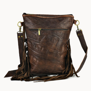 Doenya Leren Tas ‘Pam’ , boho, Ibiza stijl - Doendoe Webshop