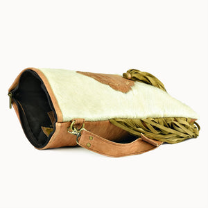 Doenya Leren Tas ‘Pam’ , boho, Ibiza stijl - Doendoe Webshop