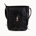 Doenya Leren Tas 'Pandora' zwart, boho, Ibiza stijl - Doendoe Webshop