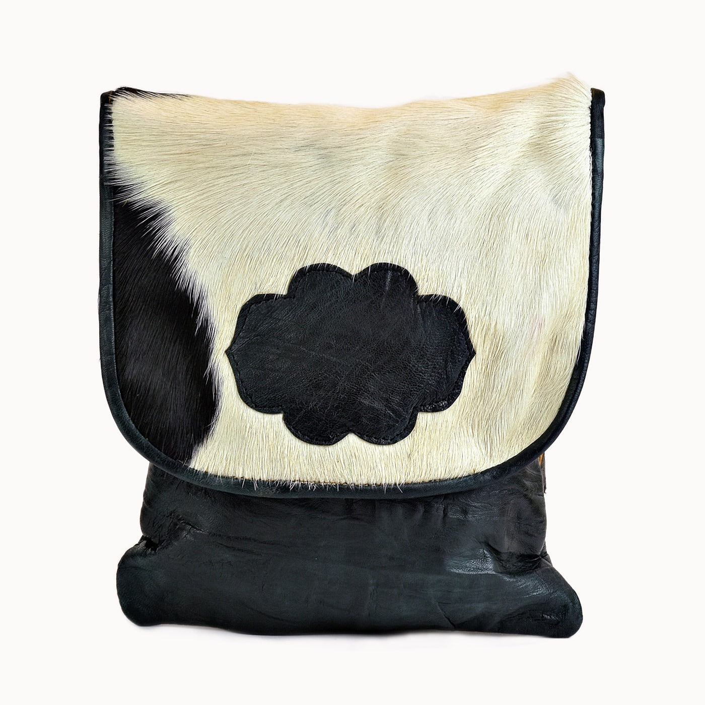 Doenya Leren Tas 'Polly' zwart, boho, Ibiza stijl - Doendoe Webshop