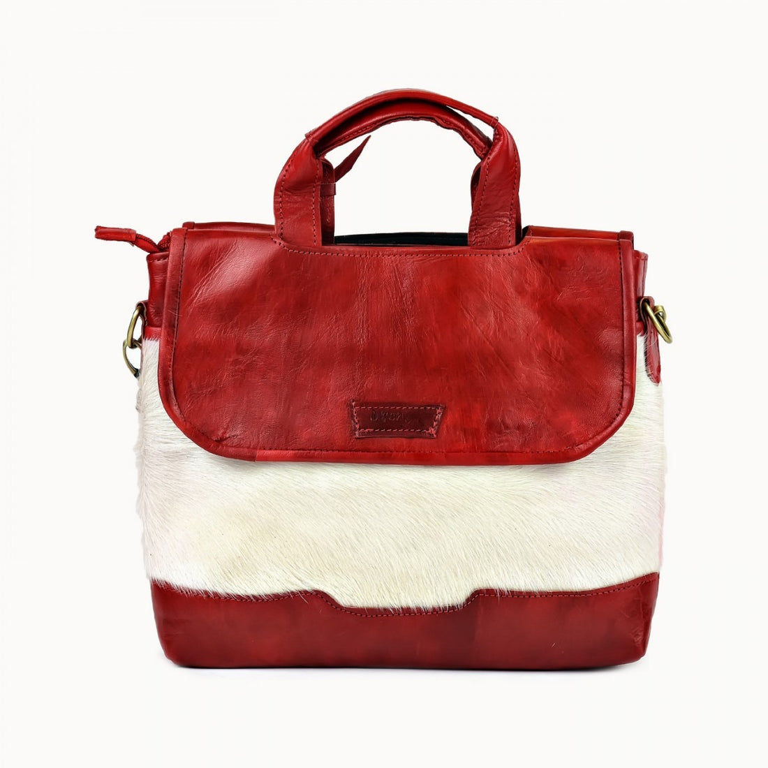 Doenya Leren Tas ‘Rana Mini’ rood, boho, Ibiza stijl - Doendoe Webshop