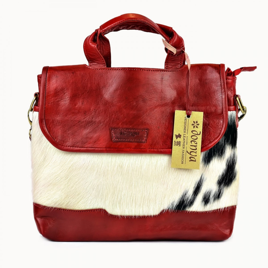 Doenya Leren Tas ‘Rana Mini’ rood, boho, Ibiza stijl - Doendoe Webshop