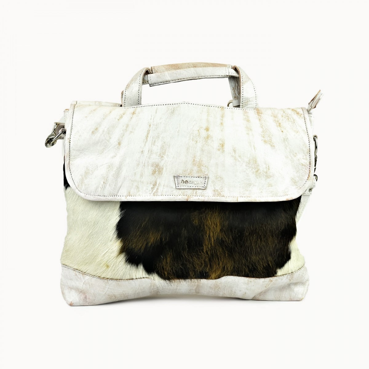 Doenya Leren Tas ‘Rana’ wit, boho, Ibiza stijl - Doendoe Webshop