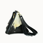Doenya Leren Tasje 'Souad' zwart, boho, Ibiza stijl - Doendoe Webshop
