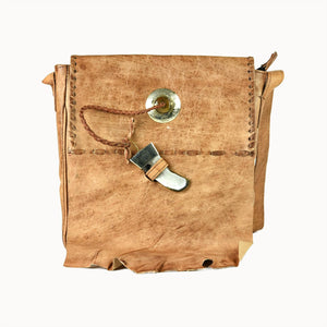 Doenya Leren Tas ‘Tribal’ naturel, boho, Ibiza stijl - Doendoe Webshop