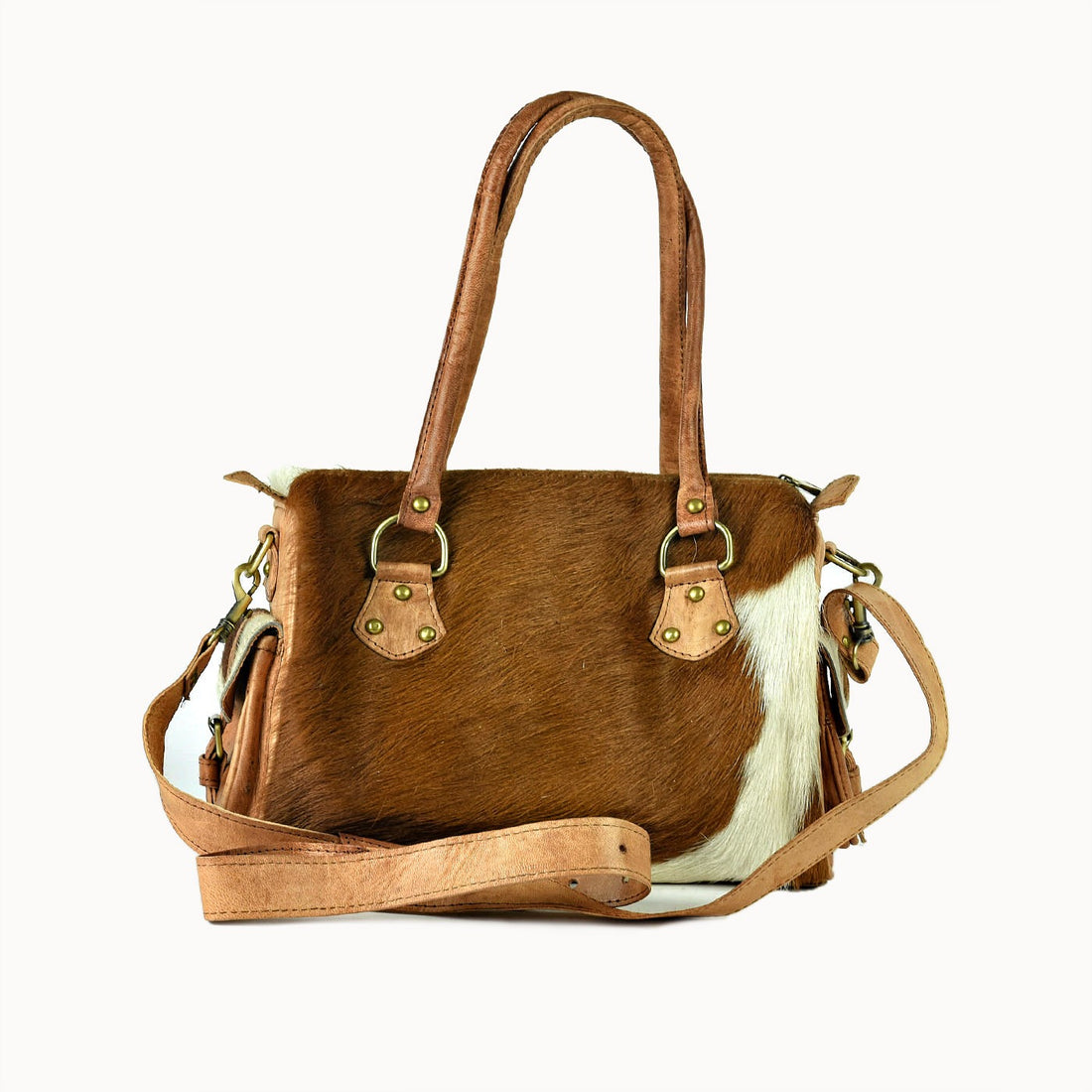 Doenya Leren Tas ‘Yasmin’ naturel, boho, Ibiza stijl - Doendoe Webshop