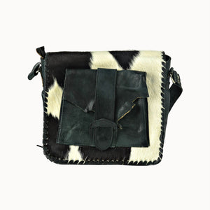 Doenya Leren Tas ‘Zara’ zwart, boho, Ibiza stijl - Doendoe Webshop