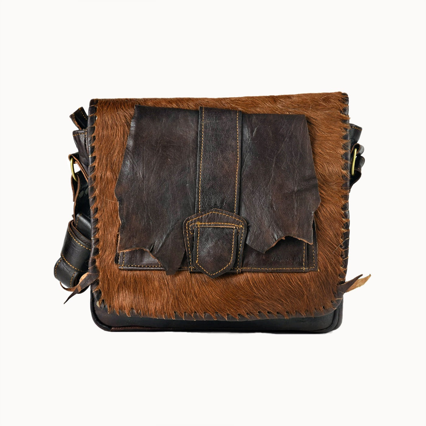 Doenya Leren Tas ‘Zara’ bruin, boho, Ibiza stijl - Doendoe Webshop