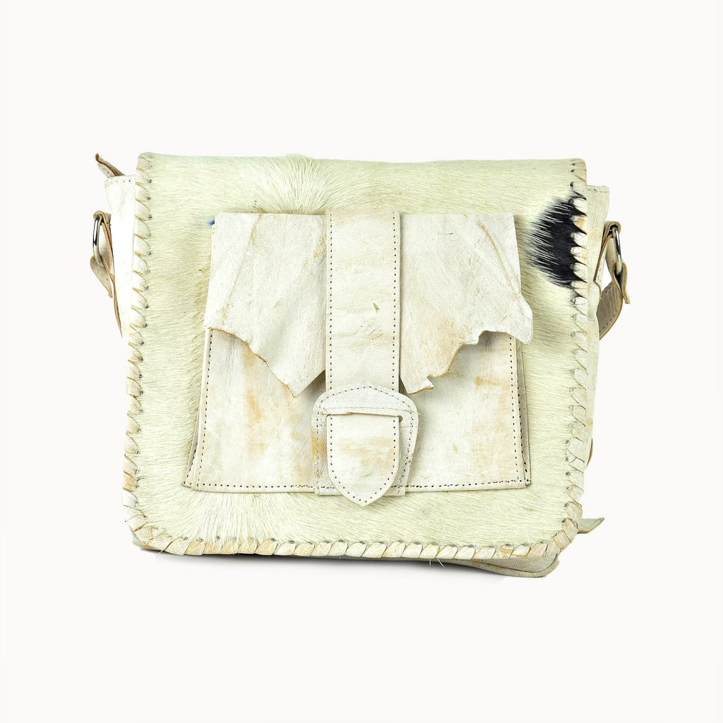 Doenya Leren Tas ‘Zara’ wit, boho, Ibiza stijl - Doendoe Webshop