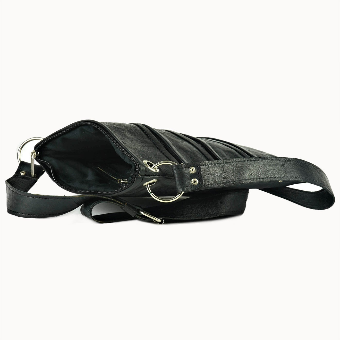 Doenya Leren Tas ‘Zipper’ , boho, Ibiza stijl - Doendoe Webshop