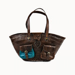 Doenya Leren Mand 'Saint Tropez' bruin, boho, Ibiza stijl - Doendoe Webshop