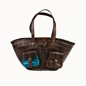 Doenya Leren Mand 'Saint Tropez' bruin, boho, Ibiza stijl - Doendoe Webshop