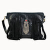 Doenya Leren Tas ‘Afghane’ zwart, boho, Ibiza stijl - Doendoe Webshop