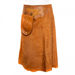 Doenya Midi Rok 'Inlay' met Tasje cognac, boho, Ibiza stijl - Doendoe Webshop