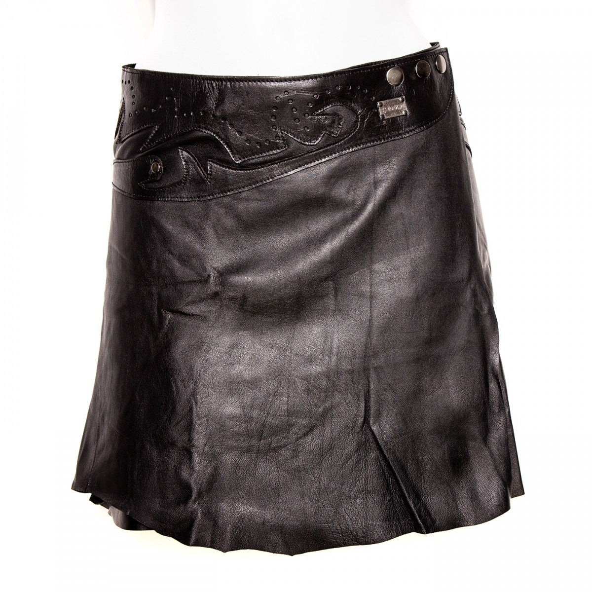 Doenya Mini Rok 'Boho' Leer zwart, boho, Ibiza stijl - Doendoe Webshop