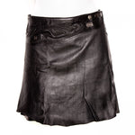 Doenya Mini Rok 'Boho' Leer zwart, boho, Ibiza stijl - Doendoe Webshop