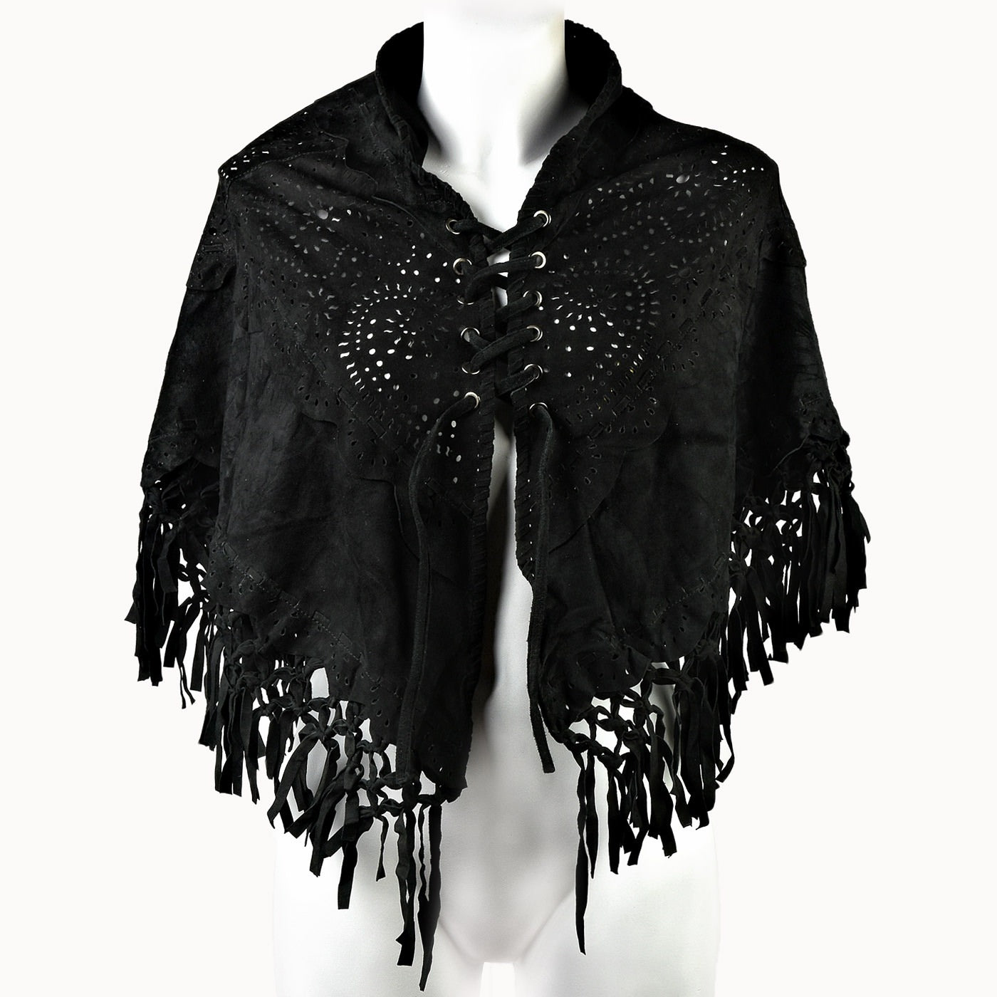 Doenya Doenya Poncho zwart, boho, Ibiza stijl - Doendoe Webshop