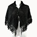 Doenya Doenya Poncho zwart, boho, Ibiza stijl - Doendoe Webshop