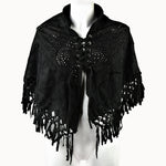 Doenya Doenya Poncho zwart, boho, Ibiza stijl - Doendoe Webshop