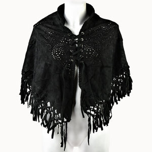 Doenya Doenya Poncho zwart, boho, Ibiza stijl - Doendoe Webshop