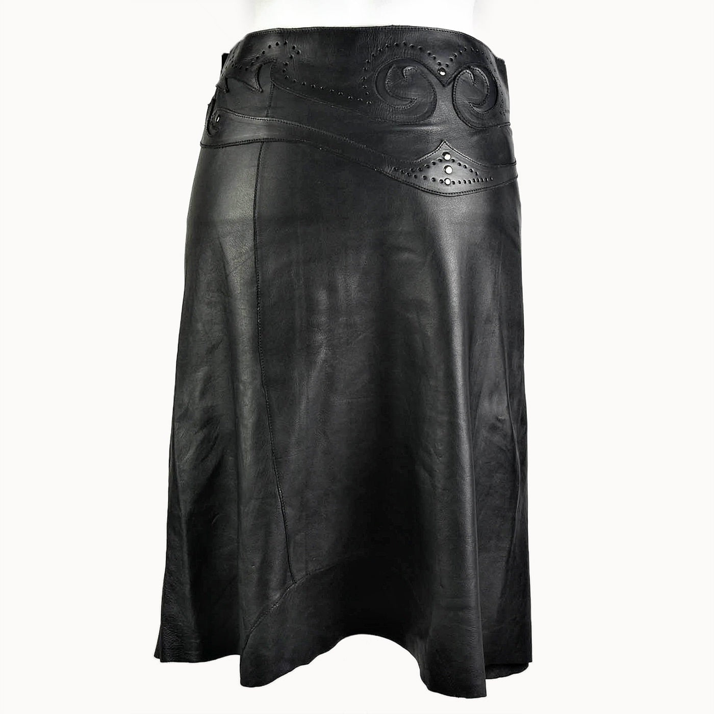 Doenya Midi Rok 'Boho' Leer , boho, Ibiza stijl - Doendoe Webshop