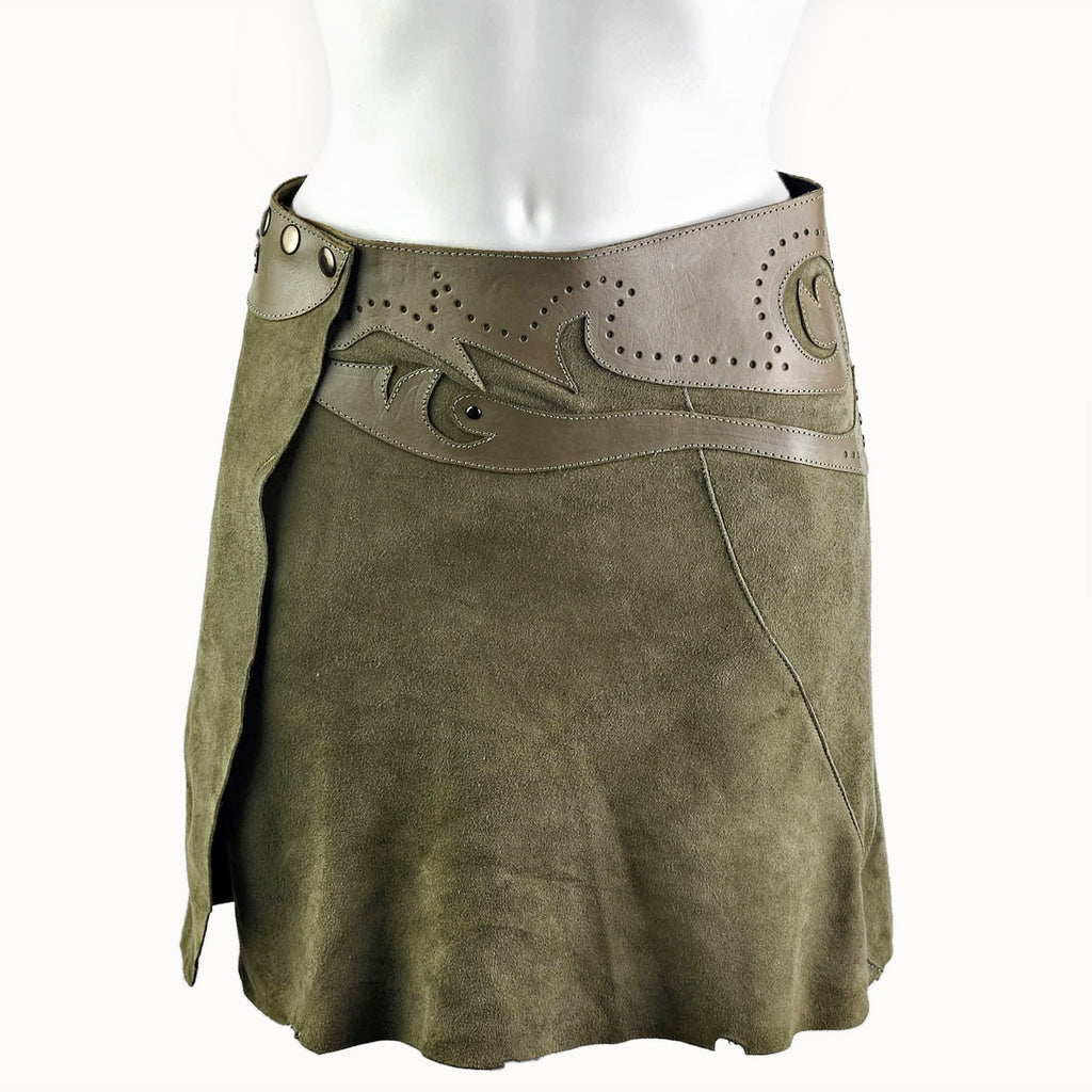 Doenya Mini Rok 'Boho' taupe, boho, Ibiza stijl - Doendoe Webshop
